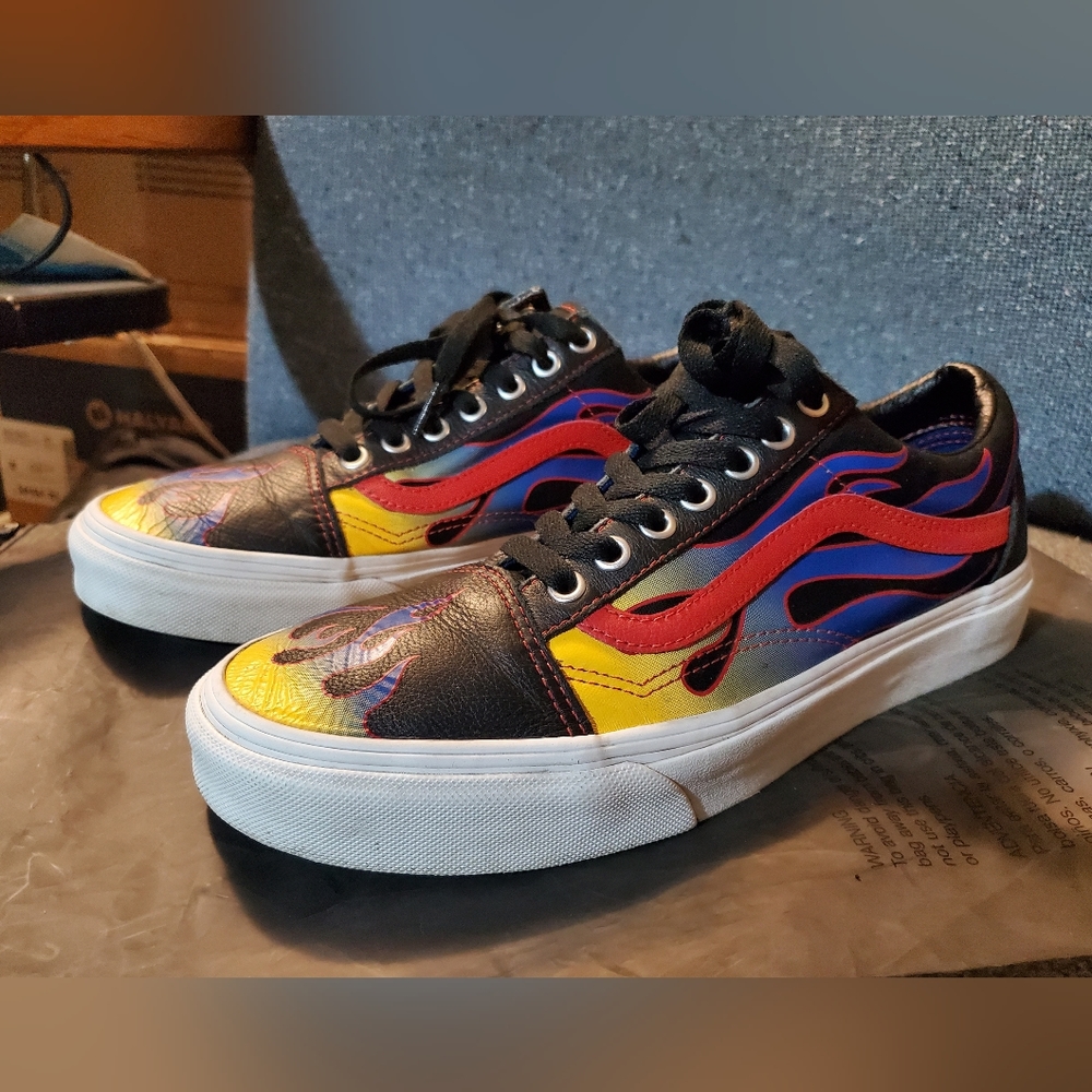 Vans Old Skool Flame Race (Sample Pair) Size Mens 9